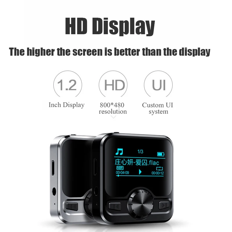 Thể Thao MP3 Người Chơi Không Dây Loa Bluetooth IPX6 Chống Nước Nhạc Nộp Có Thể Tháo Rời Lưng Clip Hỗ Trợ Sách Điện Tử Ghi Âm FM