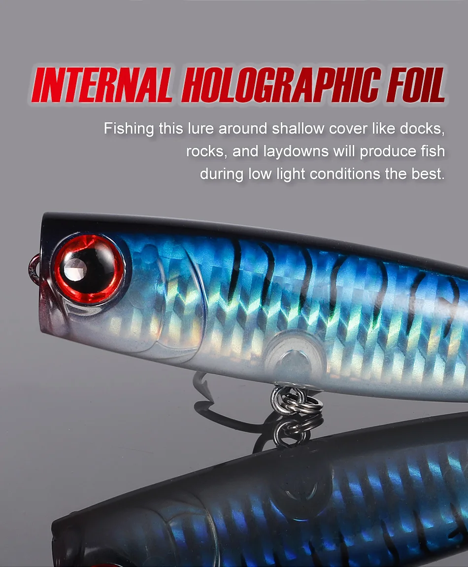 Noeby Topwater Popper Angelköder 105mm 24g Wobbler Weitwurf-Kunstköder für Salz- und Süßwasser-Angeln – Detail 11