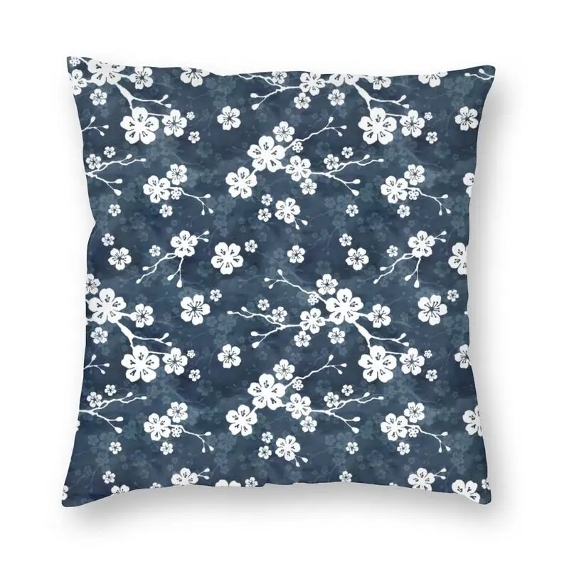 

Japanese Sakura Cherry Blossom Pattern Cushion Cover 45x45cm Decoration Printing Flowers Floral Throw Pillow for Car