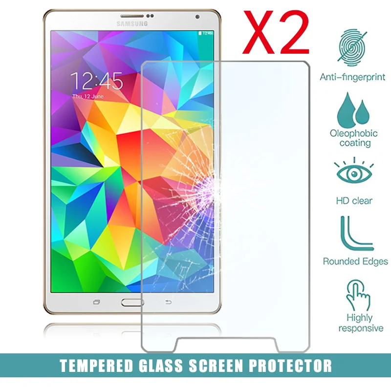 

2Pcs Tablet Tempered Glass Screen Protector Cover for Samsung Galaxy Tab S 8.4 T-700 T-705 Tempered Film HD Eye Protection