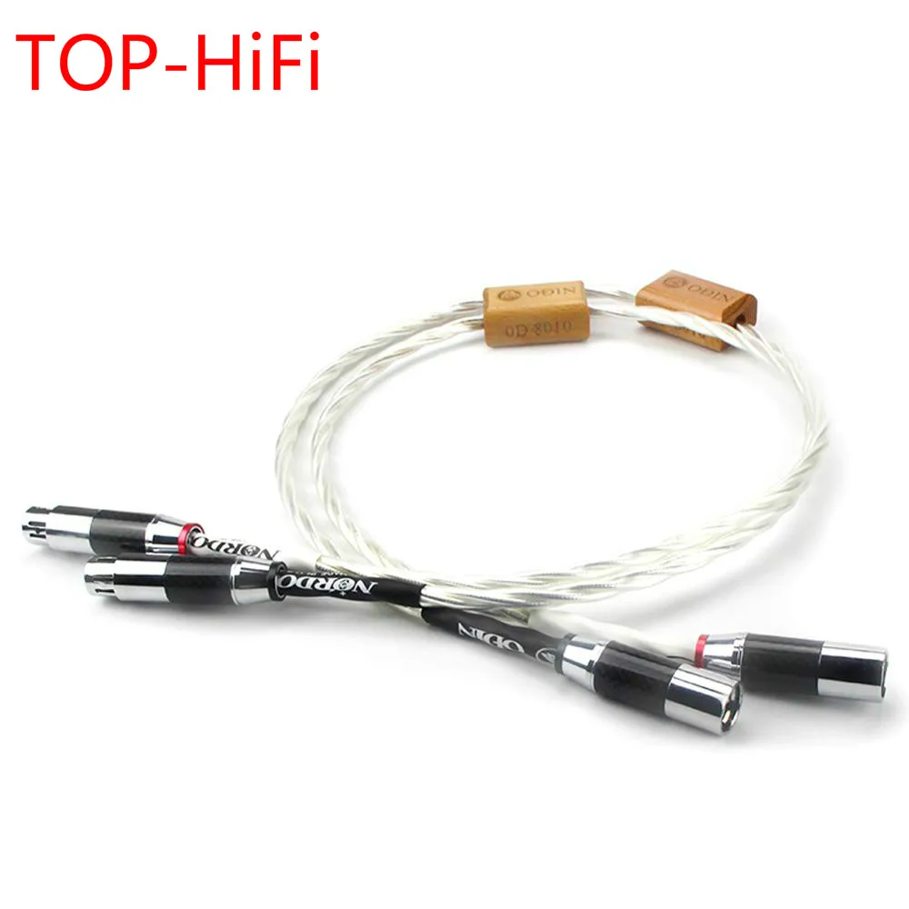 TOP-HiFi Pair Odin Interconnects Rhodium Plated Carbon Fiber XLR Balanced Female to Male Cable Hi-End Audio Audiophile Cable