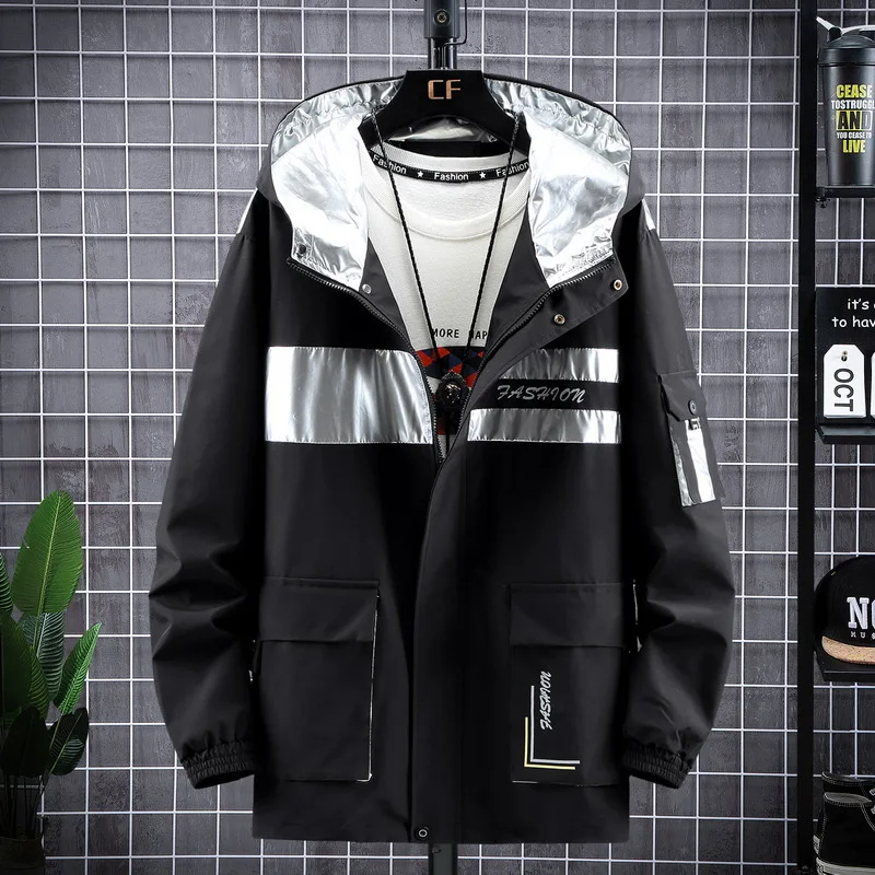 

Spring Autumn Fashion Coats and Jackets patchwork Clothes Men Jacket Oversized Causal Loose Plus Size trendy Korean Tops XL-9XL