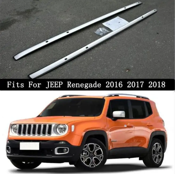 Aluminium alloy Car Roof Rails Rack baggage luggage Carrier Bars Fit For JEEP Renegade 2016 2017 2018 2019