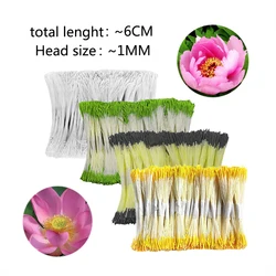 Artificial Flowers peony Lotus Flower Stamens 2 Bundles Stems Handmade Flowers Pollens Stamens 6CM Artificial stamen