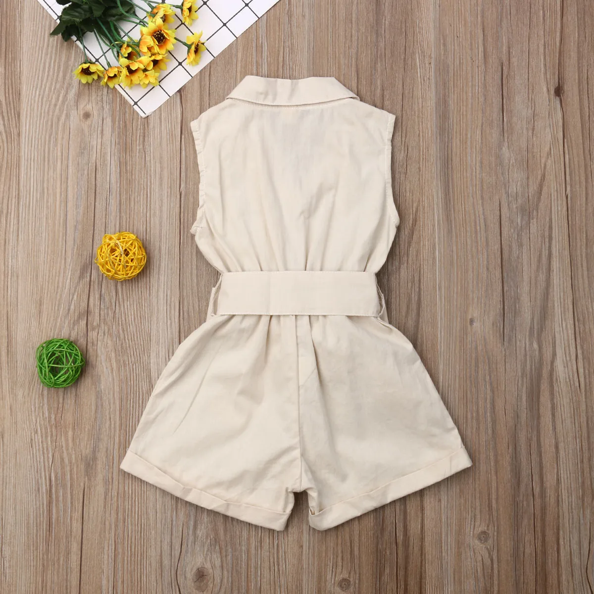 Pudcoco US Stock 1-6T Toddler Kids Baby Girls Clothes Sleeveless Bow-tie Waist Romper Elegant Plain Solid Jumpsuit Summer Outfit