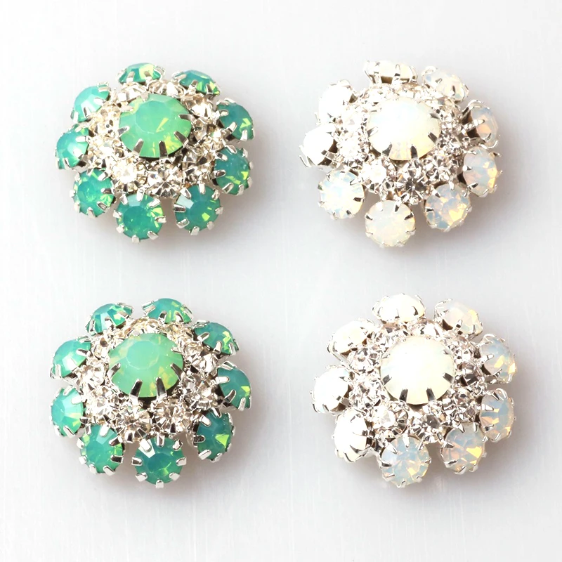 22 مللي متر 10 قطعة سحر الكريستال الأزرق حجر الراين أزرار الملابس الخياطة سجل القصاصات الحرفية الزخرفية #1