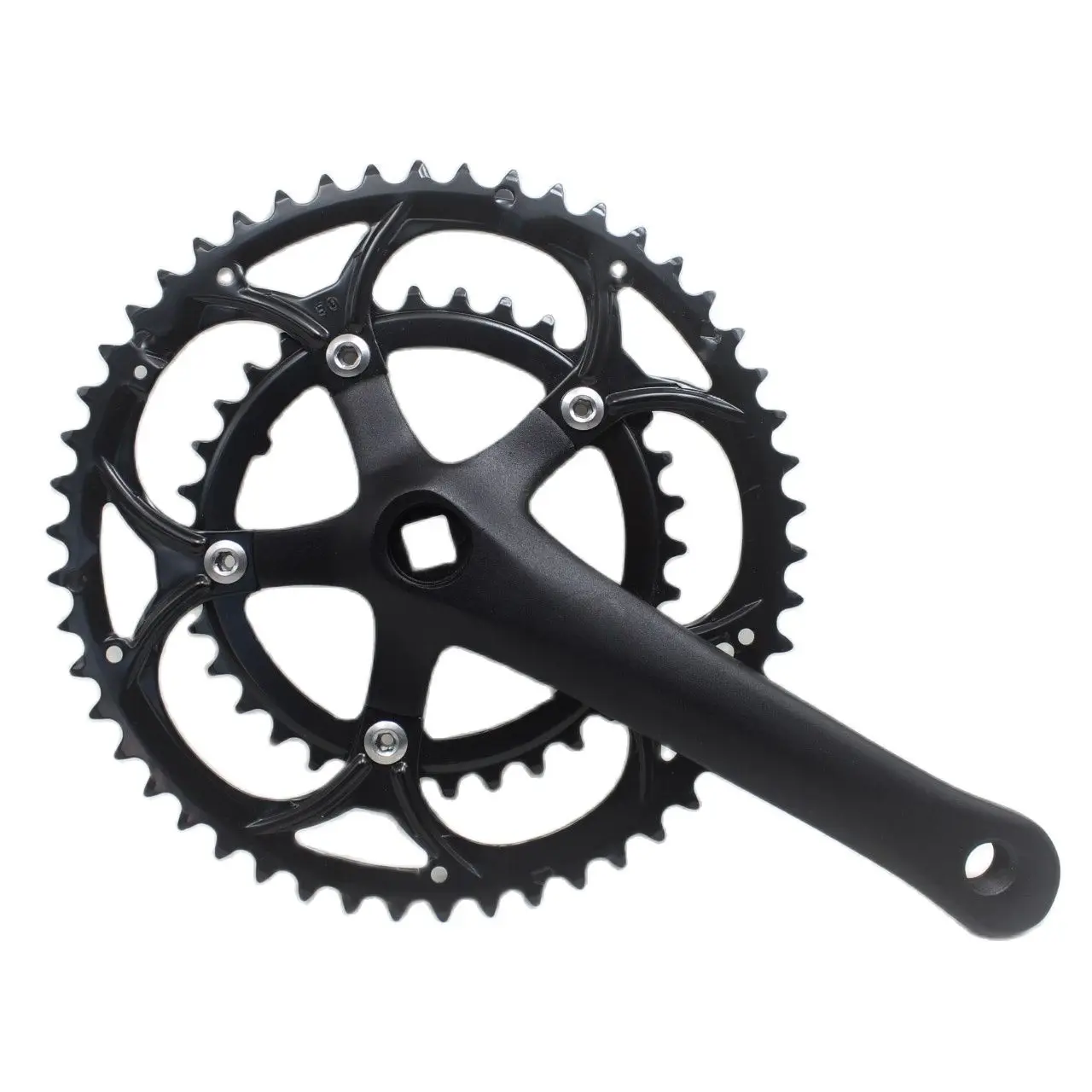 50/34T 8/9 Speed Road Bike Crankset BCD 110 Diamond Hole Double Sprockets Bicycle Cranks Parts Chainwheel Bike Accessories