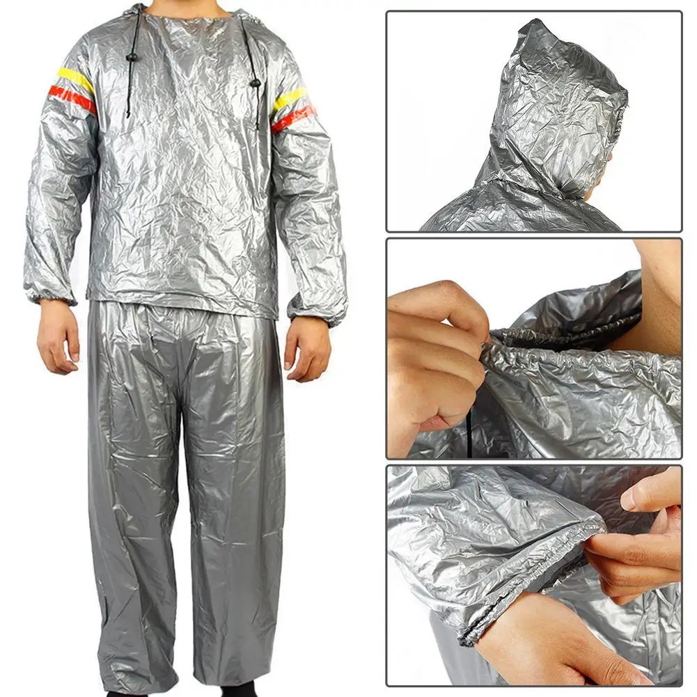 Sauna Suit Waterproof Fat Burning Fitness Sweat Suit Exercise Gym Anti-Rip Sauna Suit Weight Loss Sweat Suit