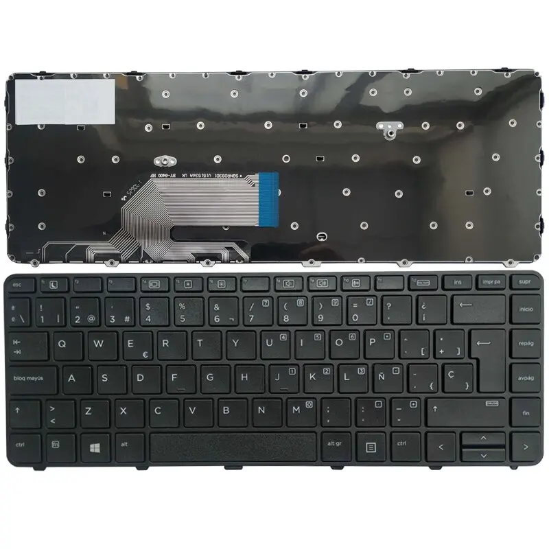 

New Spanish Keyboard For HP Probook 430 G3 430 G4 440 G3 440 G4 445 G3 640 G2 645 G2 Laptop SP Layout With Frame