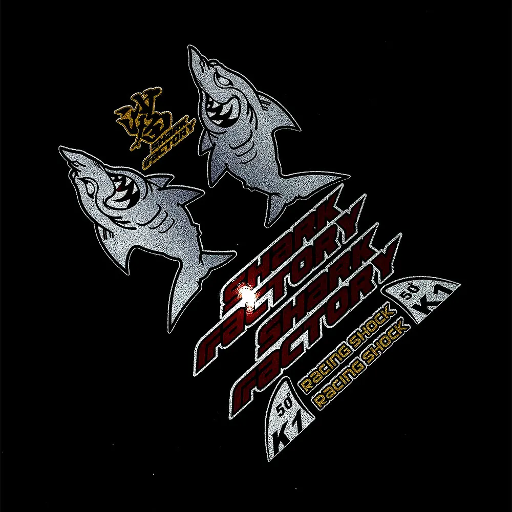 Autocollants étanches pour moto, accessoires de voiture de coulée, décalcomanies de requin pour casque de moteur de course, style de voiture, 18cm x 27cm