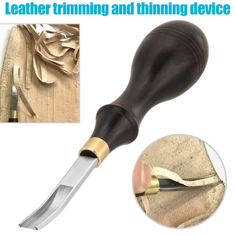 1PC Handmade Leathercraft Leather Cut Edge Beveler Cutting Groover Skiving Trimming DIY Leather Craft Tool