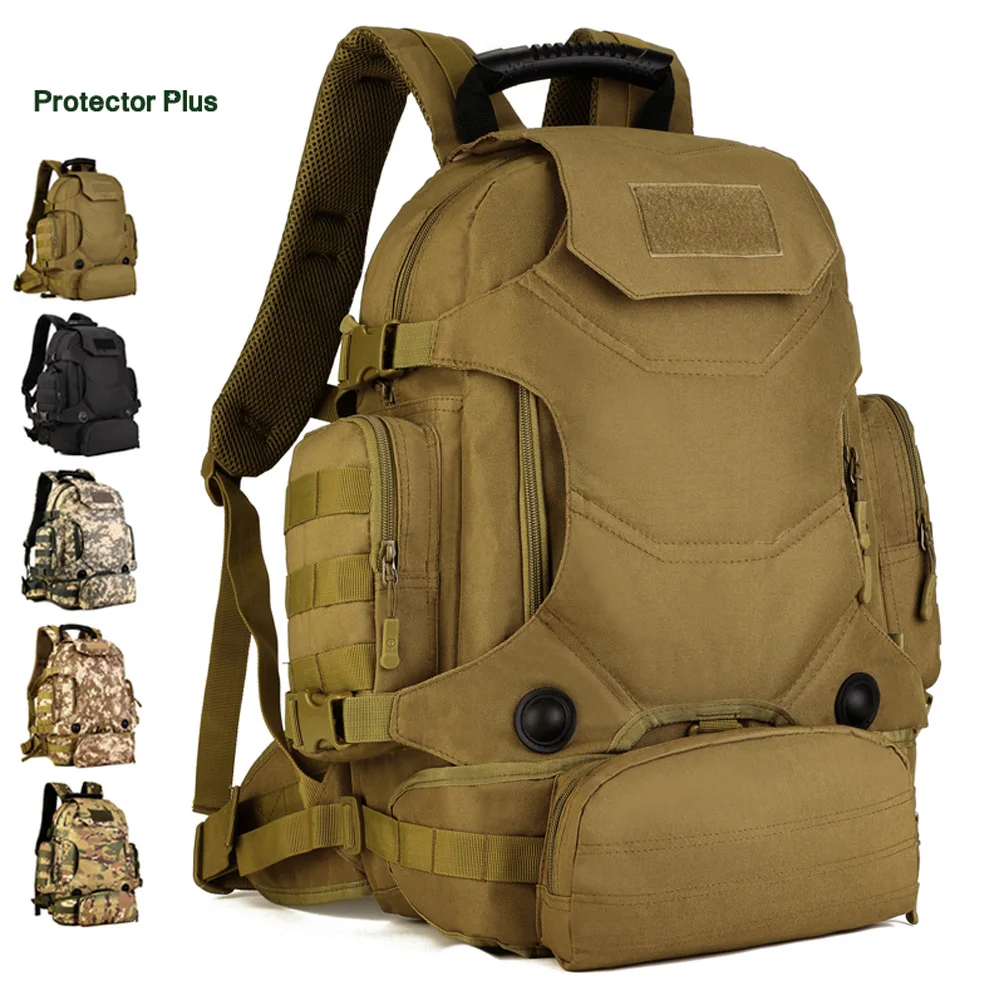 

Outdoor Travel Camping Hunting Hiking 40L Backpack +Waist Bag Military Tactical Waterproof Bag MOLLE Combat Army Rucksack