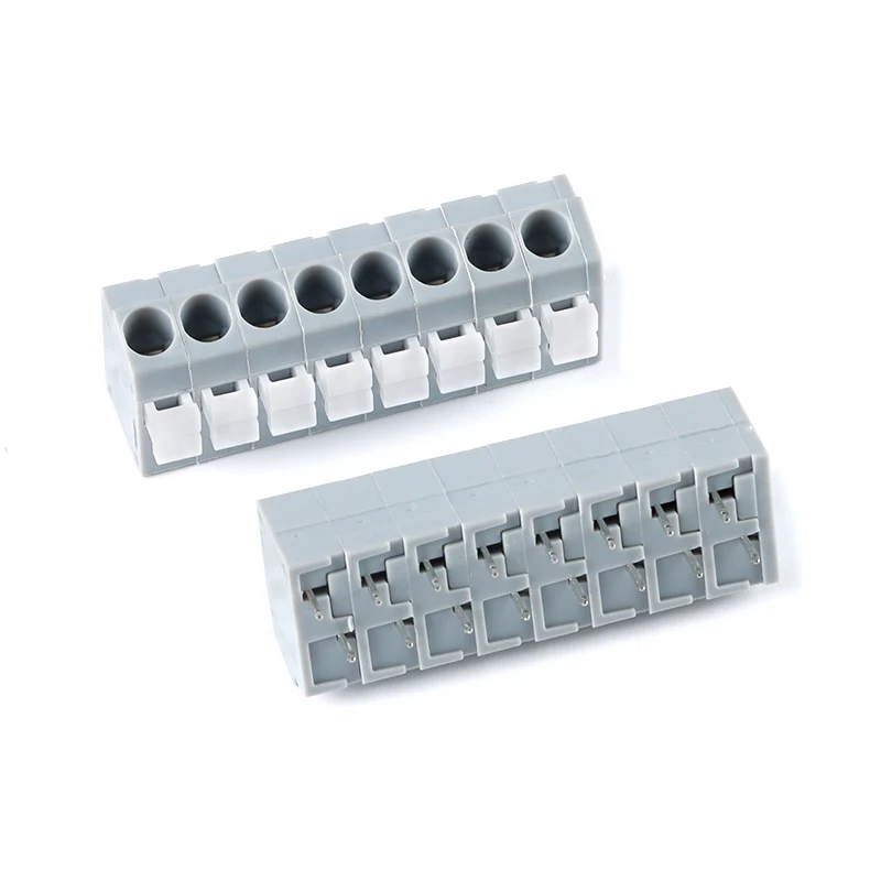 10PCS KF202 5.0 2P ~ 8Pin PCB SPRING TERMINAL BLOCKS DG202 5.0mm 2p 3p 4p 5p 6p 8p 12A 300V PCB Terminal Block