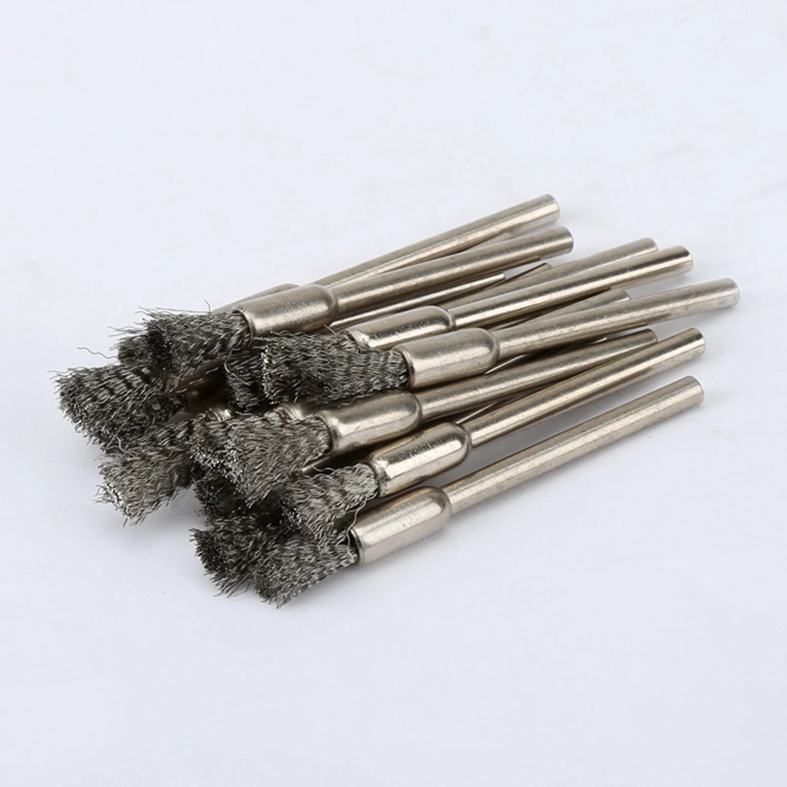 15Pcs 5Mm Stainless Steel Sikat Kawat Polishing Roda Sikat untuk Dremel Alat Putar Polish Body Aksesoris untuk bor