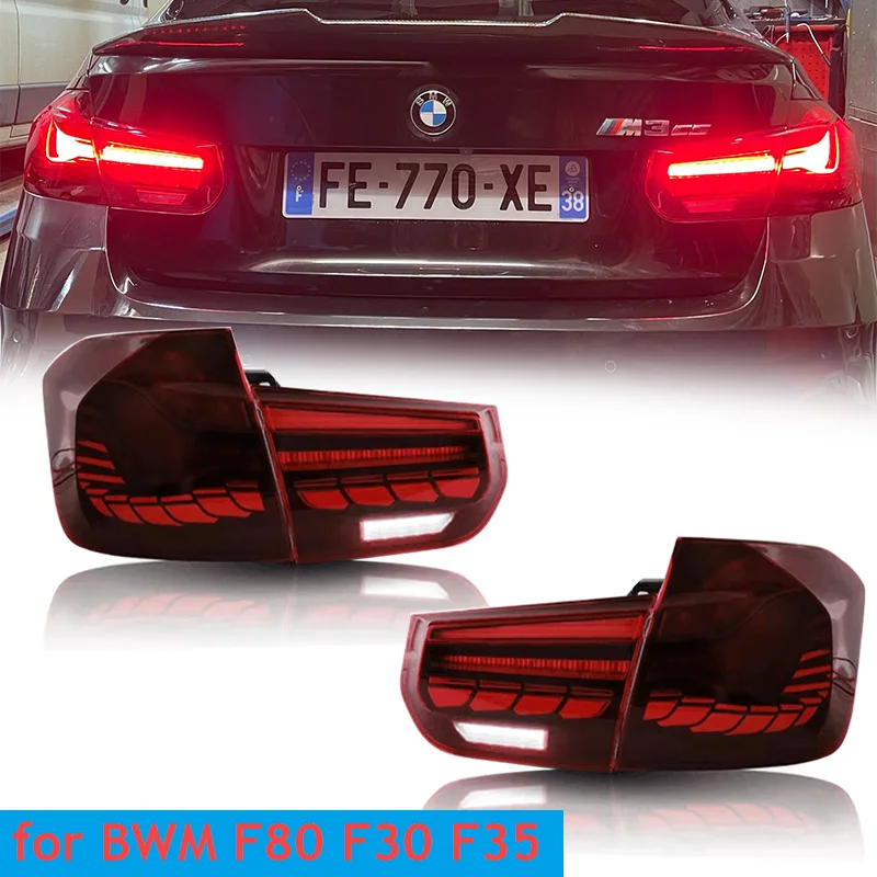 

Black red Car Styling for F30 Tail Lights 2013-2019 F80 M3 LED Tail Lamp M4 Design led tail light 320 325i LED DRL Signal