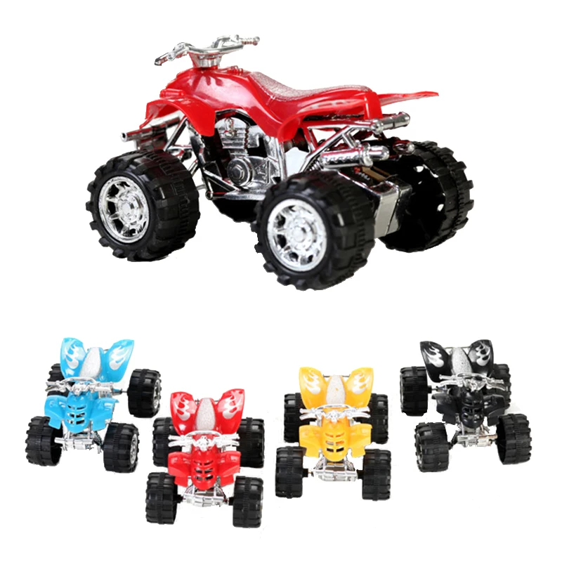 Multicolor Wind Up Mini Beach Four-Wheel Motorcycle Toy Pull Back Motorbike ATV Model Toys for Kids Children