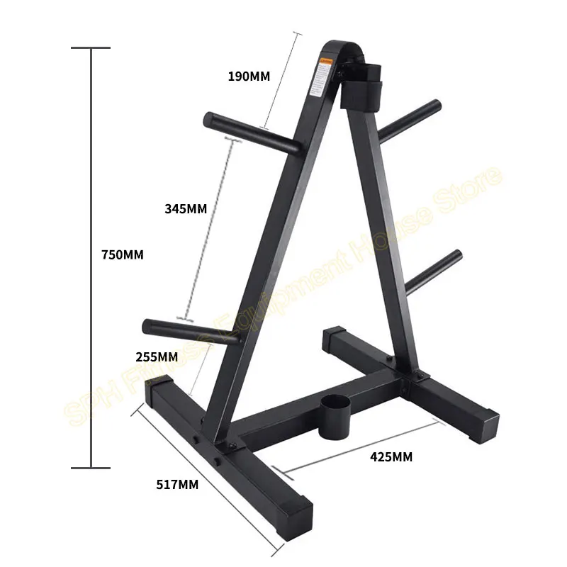 Adjustable Floor Barbell Plate Rack Space-efficient Weight Disc Storage Holder Barbell Bracket Home Fitness Dumbbell Plates Fram