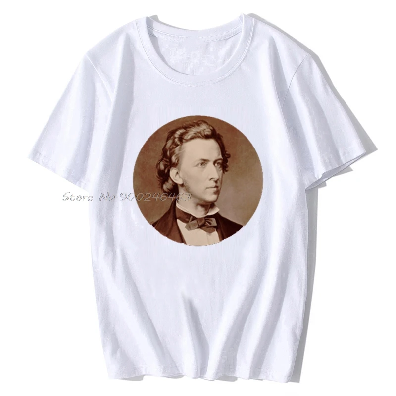 Men t-shirt Frederic Chopin Composer Portrait Tshirt Women T Shirt Men Cotton Tees Tops Hip Hop Harajuku Streetwear