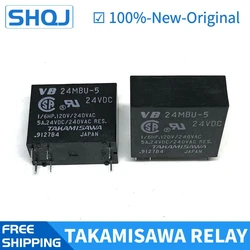10PCS TAKAMISAWA RELAY VB24MB 24VDC 12V 16A 1NO / 5A 2NO HF HF115F-I replaces general