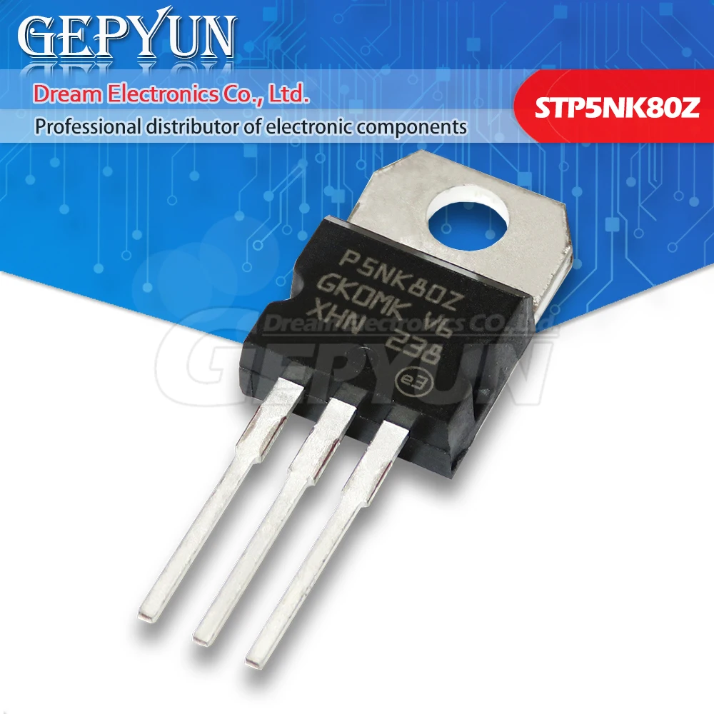 5pcs STP5NK80Z TO220 P5NK80Z TO-220 STP5NK80 N-channel authentic10PCS TIP107 TO220 TIP107 TO-220