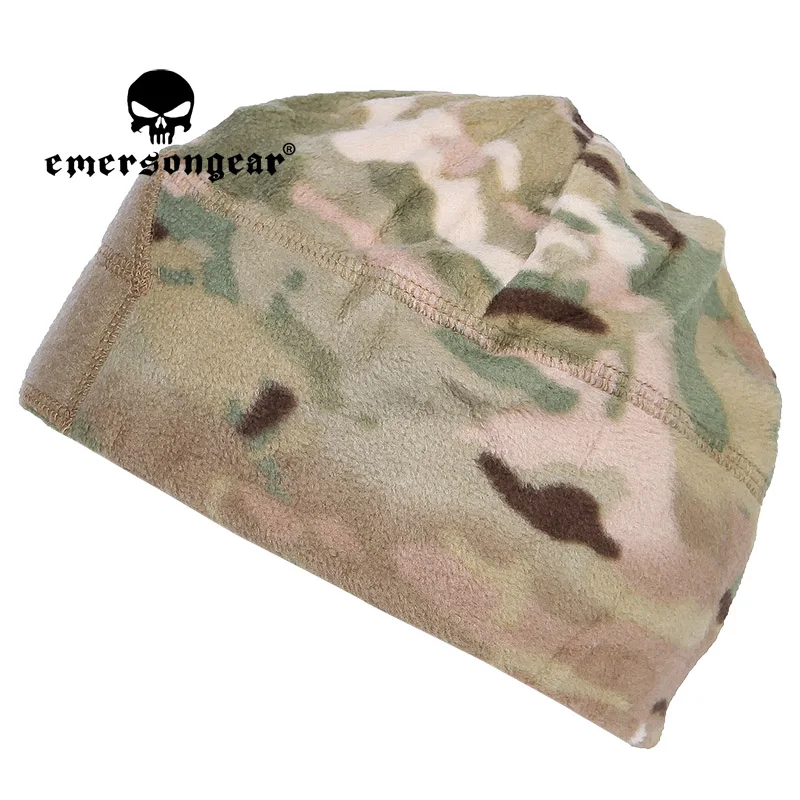 EMERSONGEAR Tactical Fleece Cap with Hoop And Loop Surface Winter Baseball Sport Warm Cape Street Business Beanie Knit Hats Men