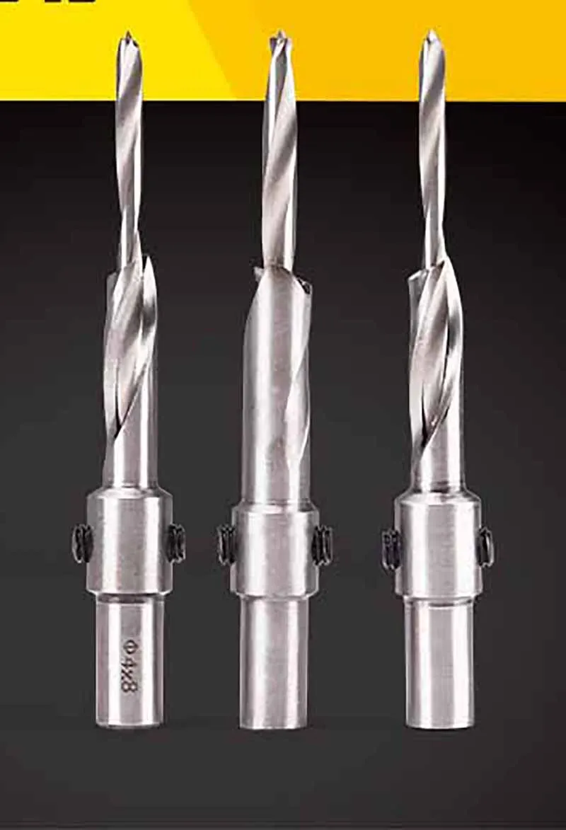 Woodworking Salad Drill  High Speed Steel Flat-bottomed Countersunk Head Two-stage Stepped Drill Bit