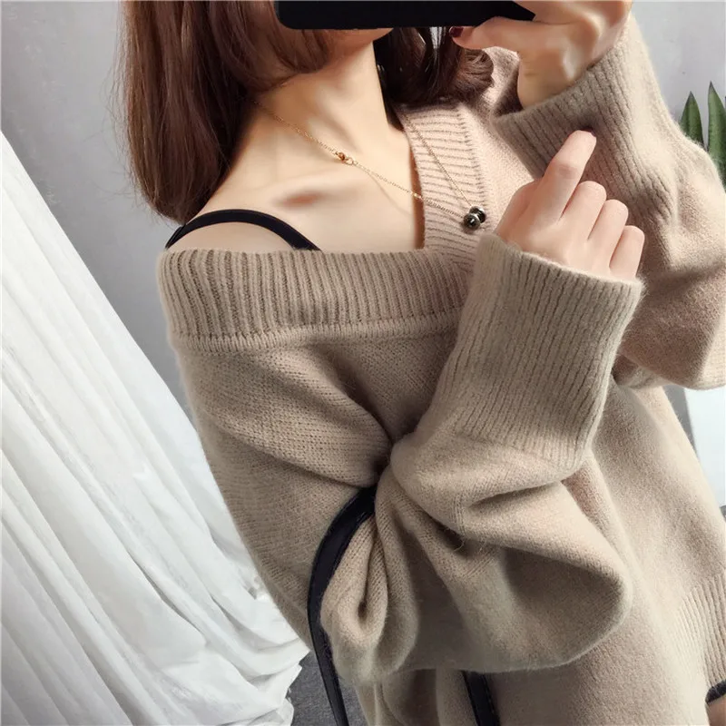 

Sweater Women 2020 Korean Fashion Knitted Pullover Autumn Ladies Sweaters Spring Tops Loose Clothes Sueter Mujer LWL775