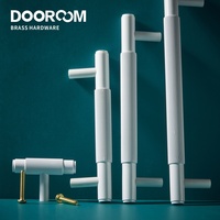 Dooroom Brass Furniture Handles Pure White Stripe Wardrobe Dresser Cupboard Cabinet Drawer Wine Bar Pulls Knobs