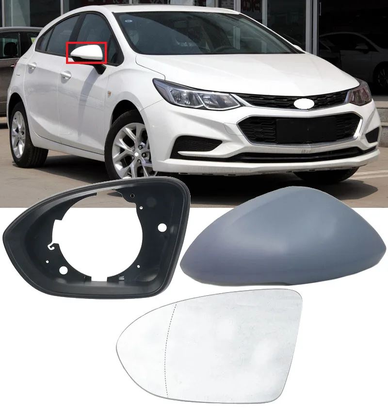 Lofty Richy For Chevrolet Cruze 2017 2018 2019 Outer RearView Mirrors Side Wing Mirror Cover Glass Frame Shell Housing