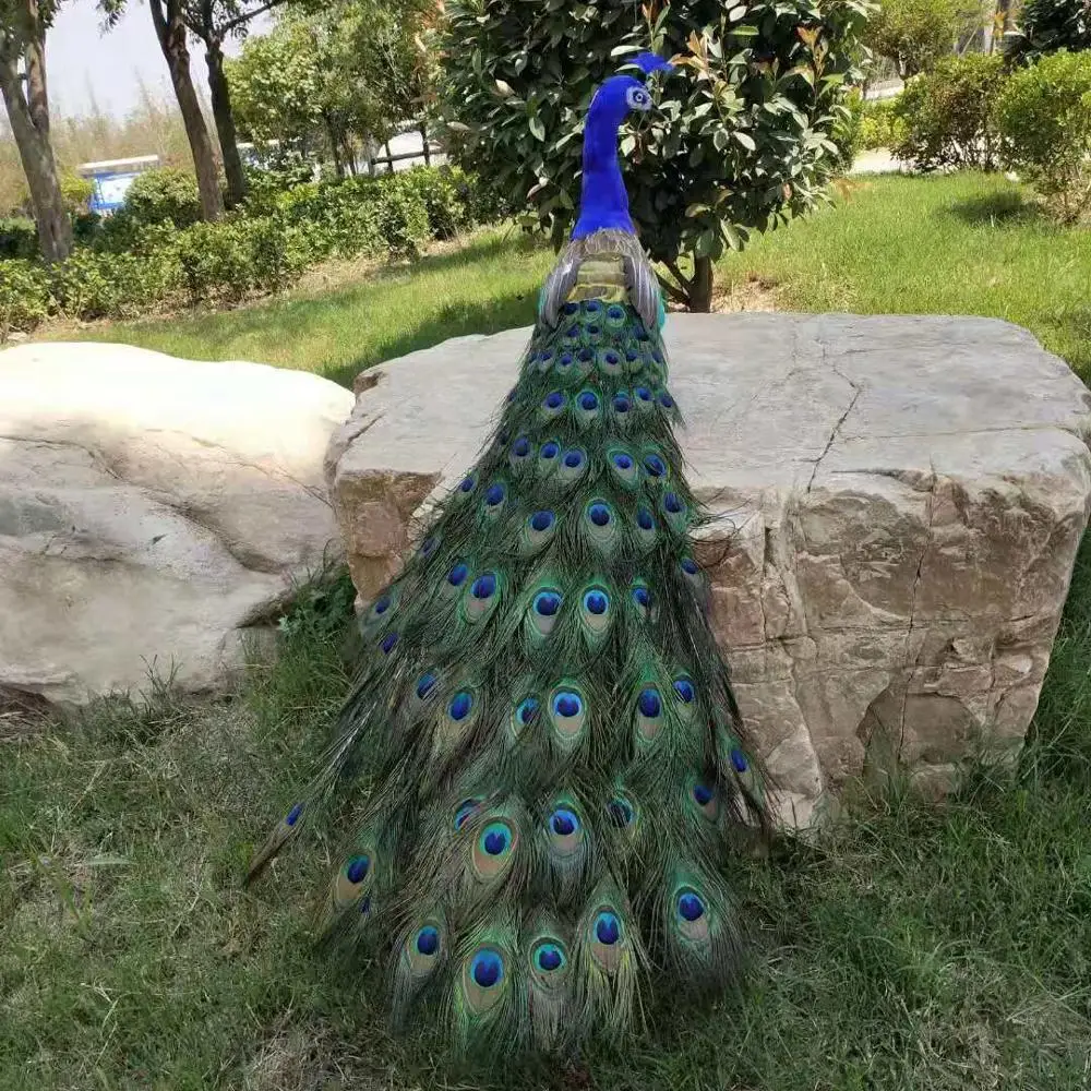 

new big simulation peacock model foam&feather long tail peacock doll about 120cm