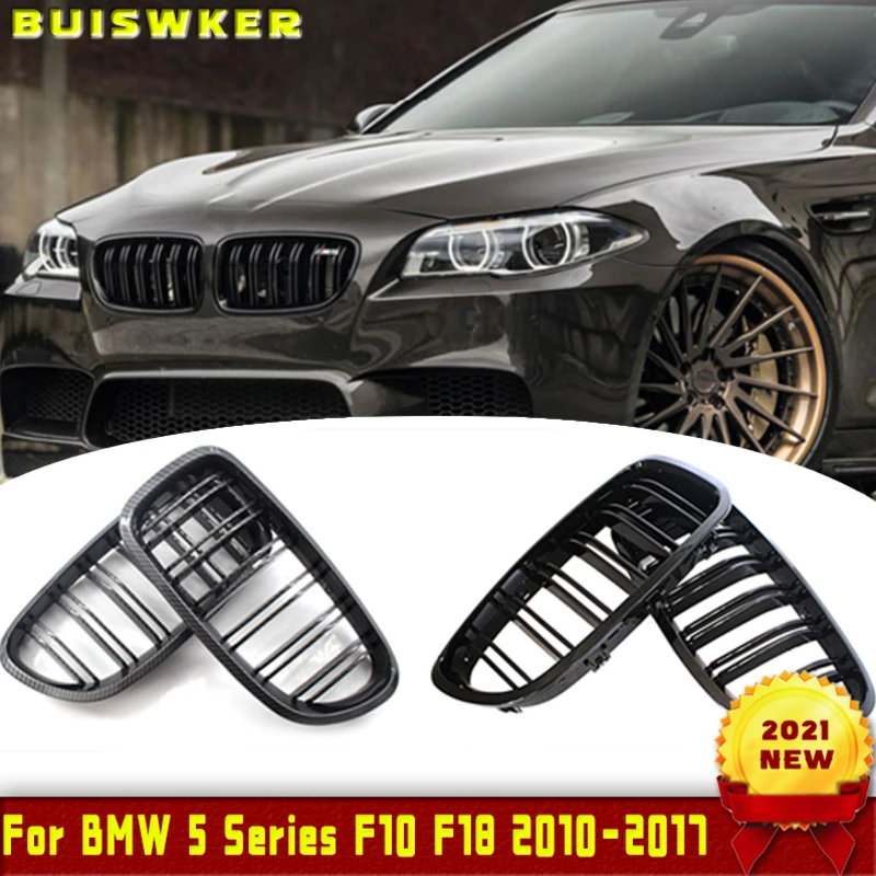 

Gloss Black Car Front Grille Wide Kidney Grille Grill For BMW 5 Series F10 F18 2010-2017 Front Bumper Grille