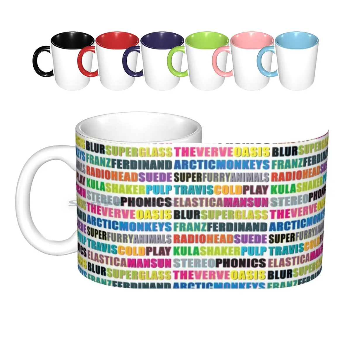 Rock Graphic #britpop Ceramic Mugs Coffee Cups Milk Tea Mug Classic N Roll And Roll Music Music Musician Star Singer Famous