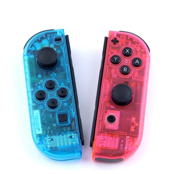 Behuizing Shell Transparant Rood Blauw Vervangen Hoesjes Aangepaste Cover Voor Ns Nplan Switch Controller Joy-Con