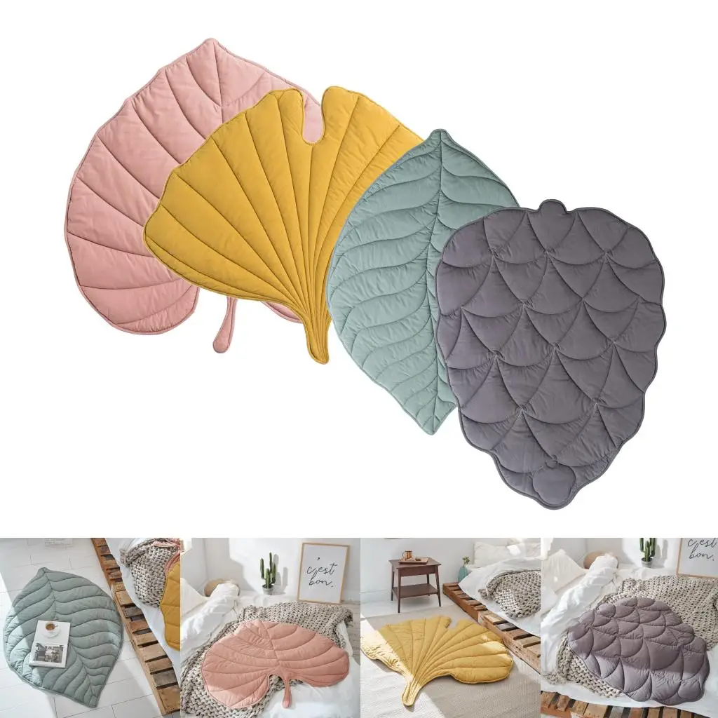 Leaf Shape Area Rug Modern Decorative Bedroom Living Room Soft Rugs 43\' x 47\'