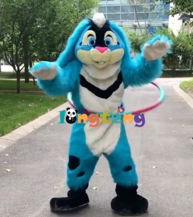 Królik kostium maskotka Cosplay Furry Suits Party Game Fursuit kreskówka sukienka stroje karnawałowe Halloween Xmas wielkanoc reklama