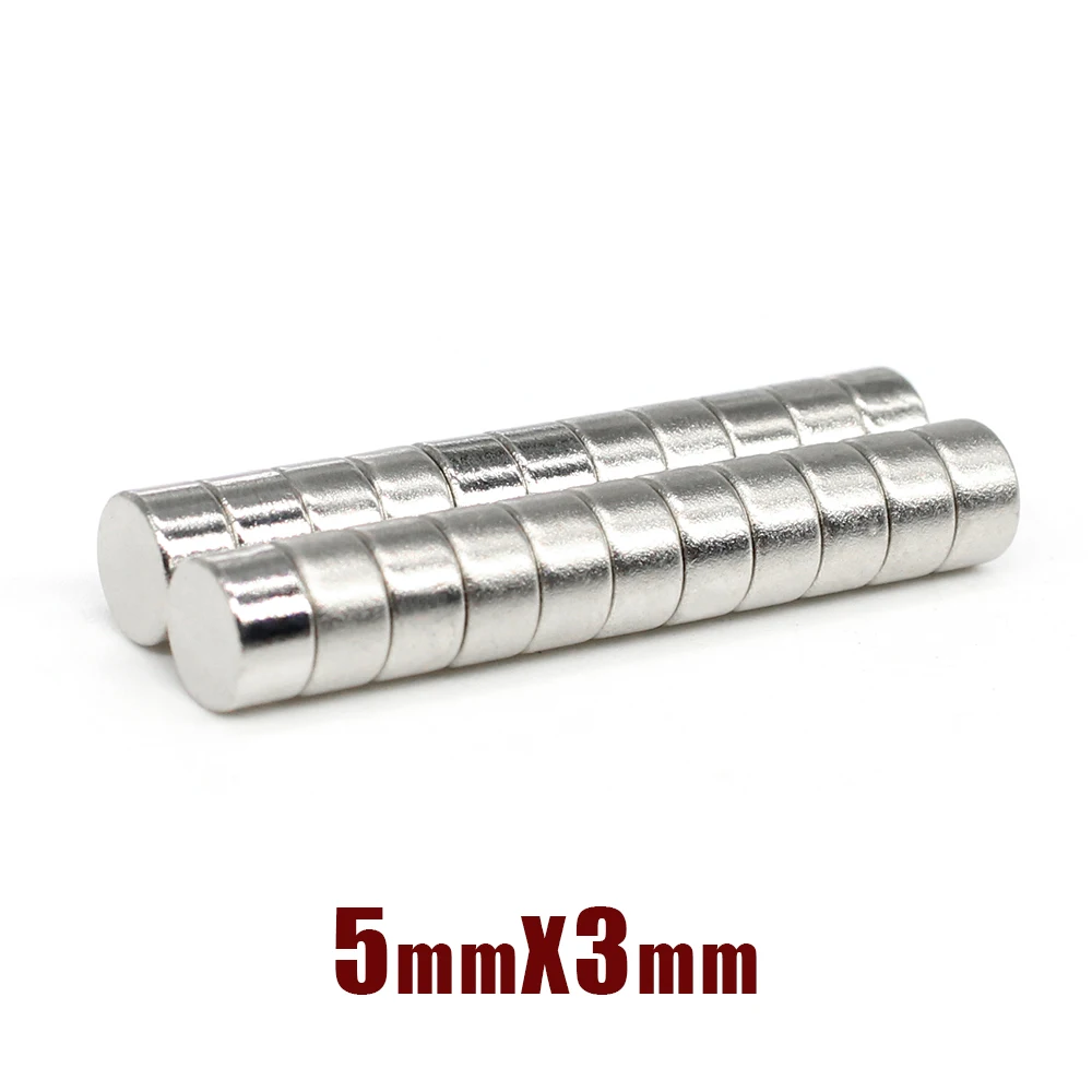 10/20/50/100/200/500PCS 5x3 Small Round Powerful Magnet 5mm x 3mm Neodymium Search Magnet 5x3mm Permanent Magnets Strong 5*3