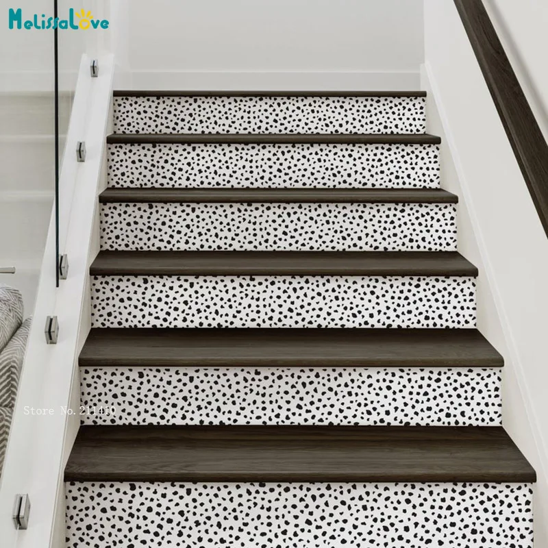 Speckle Vinyl Staircase Wall Stickers Irregular Points Decals Removable Overstory House Decor Exquisite Art Gift YT6238