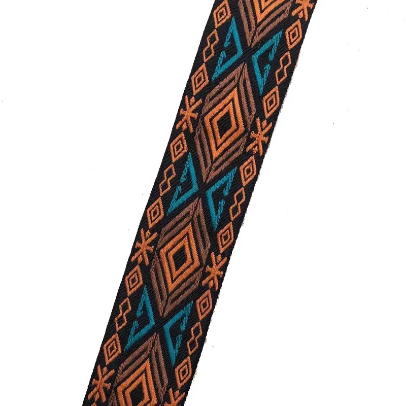 6 yards/lot wide 5CM Woven Jacquard Ribbon geometric totem  for straps clothing accessory ZH-4905