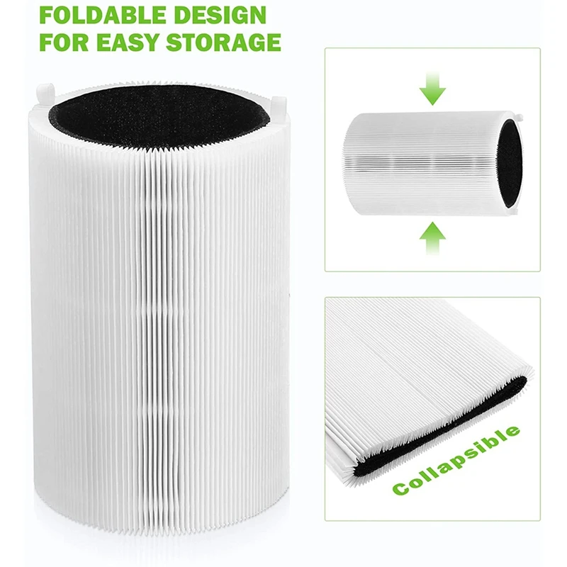 Replacement Filter for Blueair Blue Pure 411/411+ & Blueair 3210 Air Purifier Filter Activated Carbon Filter