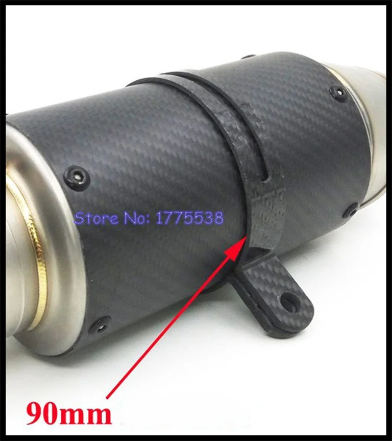 90mm 102mm Diameter Carbon Fiber Clamp Motorcycle Exhaust Muffler Escape Demper Silencer Carbon Fiber Holder Bracket Fixed Clamp