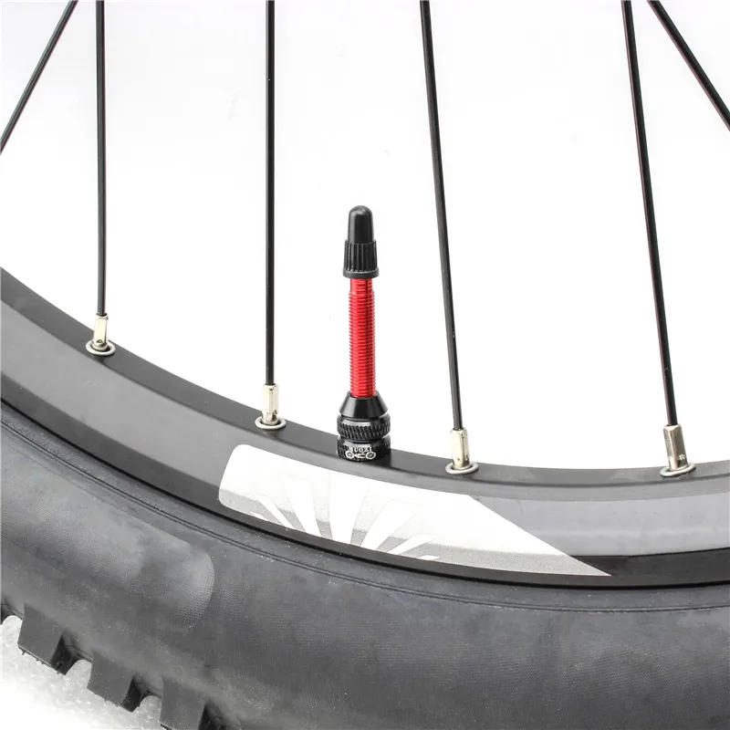 MUQZI 2PCS Fahrrad Presta Tubeless Luftventil 40mm 60mm Tubeless Rad Reifen F/V Ventil MTB straße Fahrrad Reifen Teile W/Werkzeug