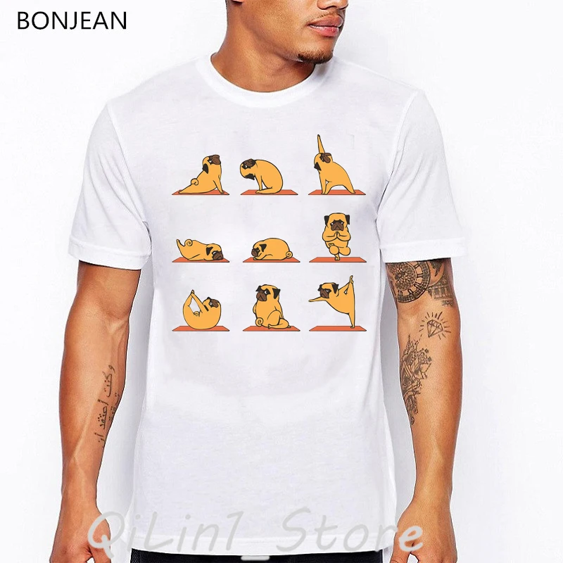 2024 Animal Yoga Print Tshirt Men Boston Terriers Avocado T-Shirt Homme Funny T Shirts Camisetas Hombre Tumblr Tops Tee