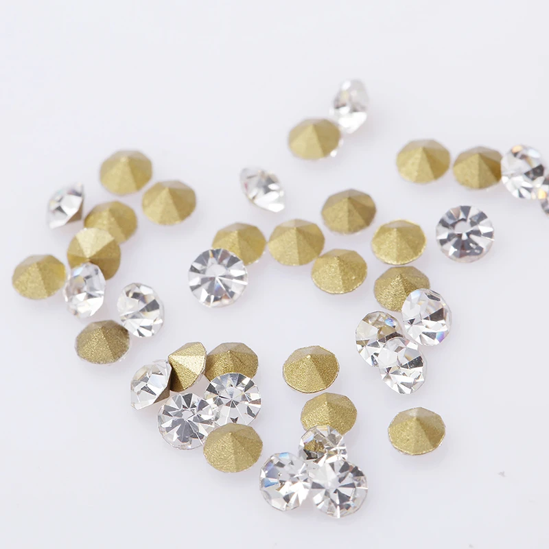 RESEN Top Grade AAAA SS1-SS16 Czech Crystal Glass Rhinestones Pointback Transparent Clear Rhinestones DIY Nail Art Stone