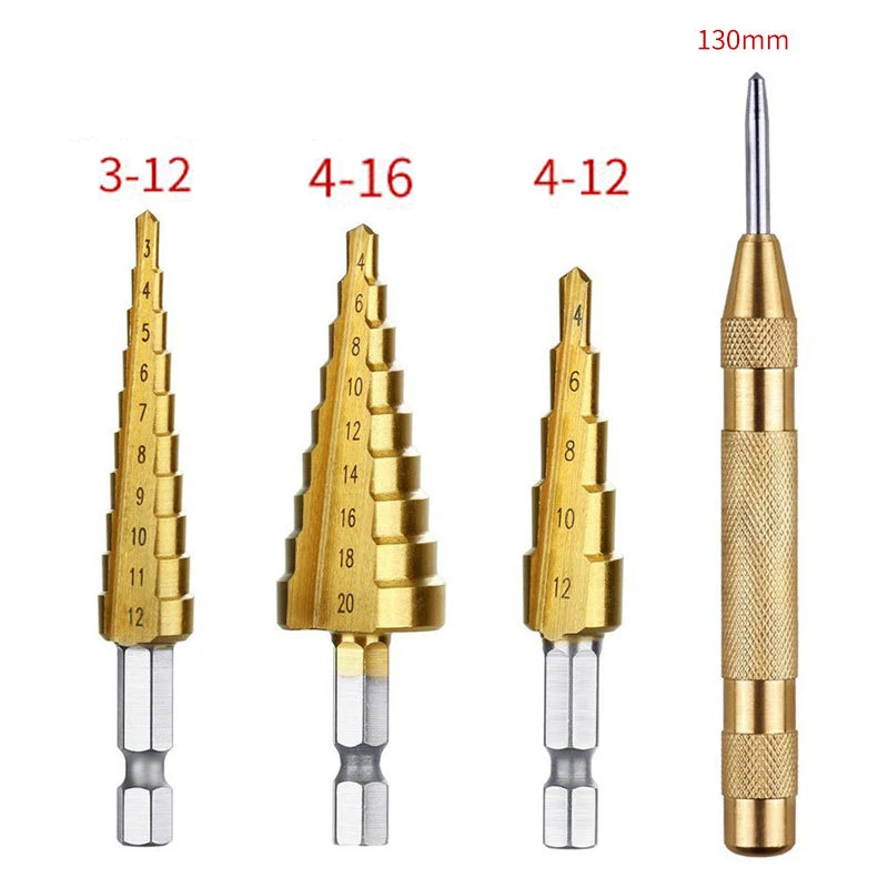 26Pcs Kayu Talang Bor Bit Set Kayu Plug Cutter Otomatis Pusat Pin Punch Langkah Bor Bit