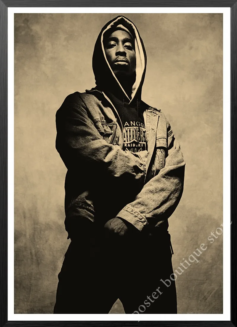 2Pac  poster, Tupac poster,2Pac Tupac  Shakur Vintage Kraft Paper Poster Wall Painting Home Decoration Art Wall Stickers