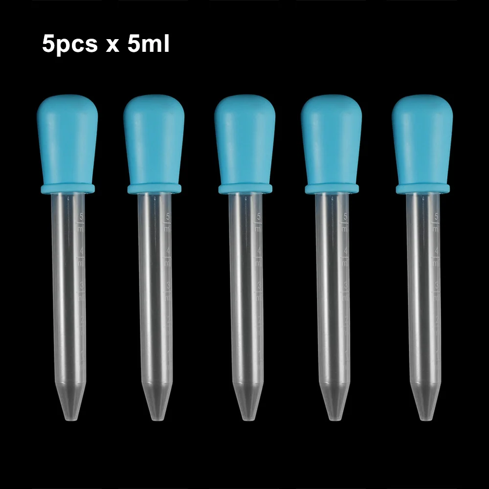 2/5 Stück 5 ml klare Silikon-Tropfer, Messpipette, flüssige Lebensmittel-Tropfer für Epoxidharz, Süßigkeitenformen, Schmuckherstellung, Werkzeuge