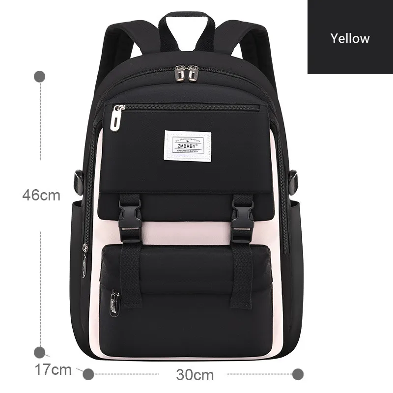 Fengdong high school backpack for girls student schoolbag large capacity Backpack middel  School Bags for Teenagers bookbag