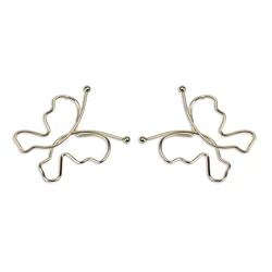 Fashion Creative Hollow Metal Woven Butterfly Earrings Women Indian Ethnic Punk Statement Simple Gold Color Earrings Jewelry