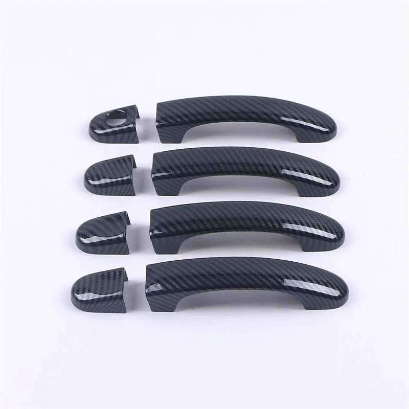 ABS Carbon Fiber Door Handles Cover Sticker For Volkswagen VW Touran MK1 2003 ~ 2011 2012 2013 2014 2015 Car Styling Accessories