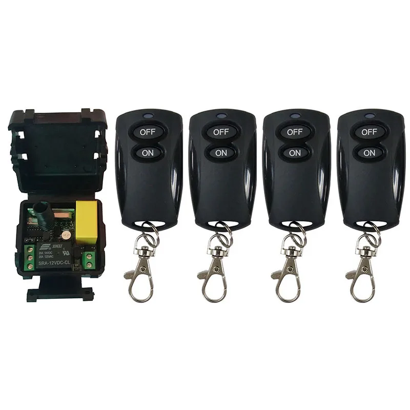 Wireless Remote Control Light Switch 10A Relay Output Radio 220V 1 Channel Receiver Module + 50-500M ON OFF Symbol Transmitter